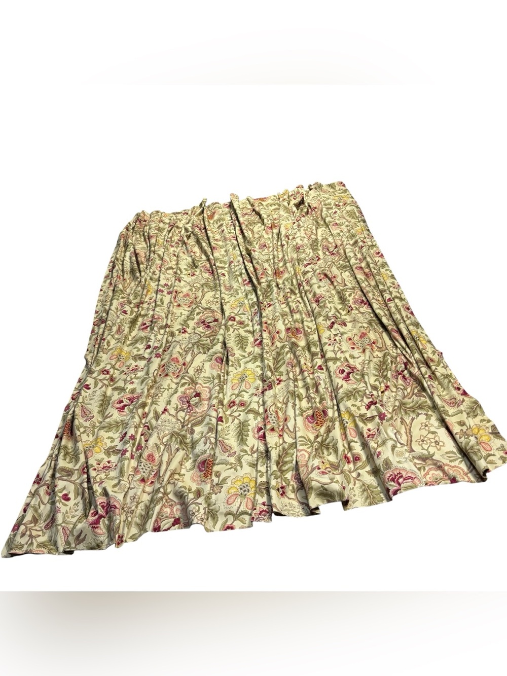 Waverly Imperial Dress Curtain Pair 2 Panels Cotton Jacobean Floral 42x 82